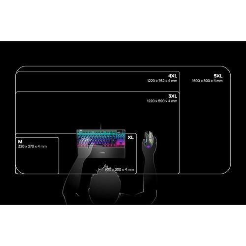 Gaming-musemåtte SteelSeries Prism Cloth 3XL 59 x 122 x 0,4 cm Sort