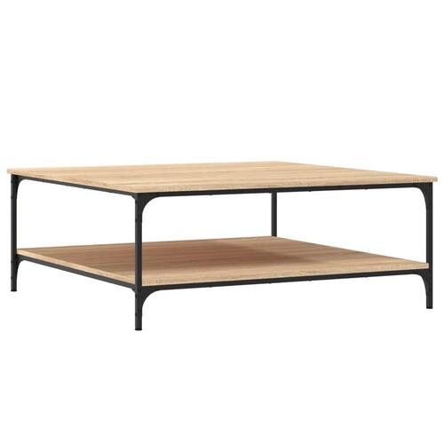 Sofabord 100x100x40 cm konstrueret træ sonoma-eg