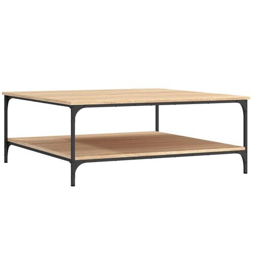 Sofabord 100x100x40 cm konstrueret træ sonoma-eg