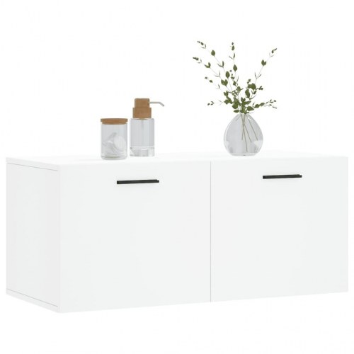 Vægskab 80x36,5x35 cm konstrueret træ hvid