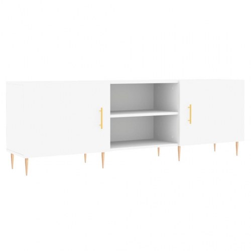 Tv-bord 150x30x50 cm konstrueret træ hvid