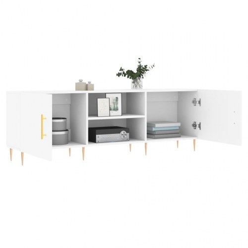 Tv-bord 150x30x50 cm konstrueret træ hvid