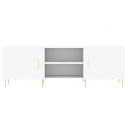 Tv-bord 150x30x50 cm konstrueret træ hvid