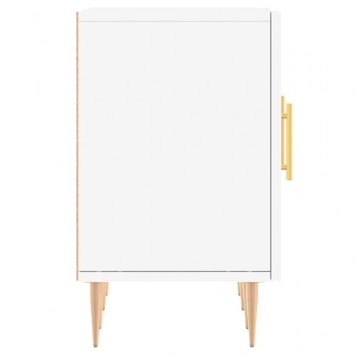 Tv-bord 150x30x50 cm konstrueret træ hvid