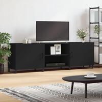 Tv-bord 150x30x50 cm konstrueret træ sort