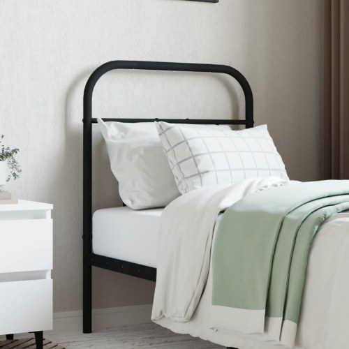 Sengegavl 75 cm i metal - sort