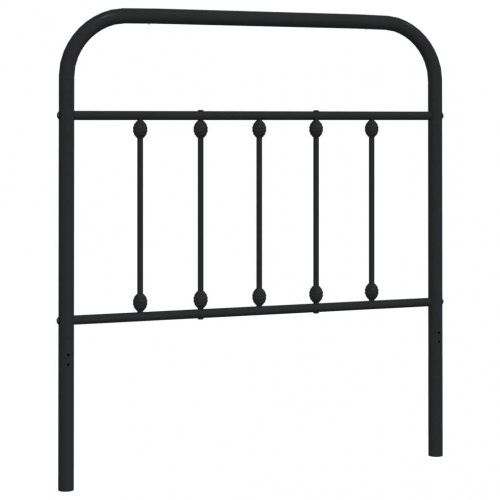 Sengegavl 80 cm metal sort