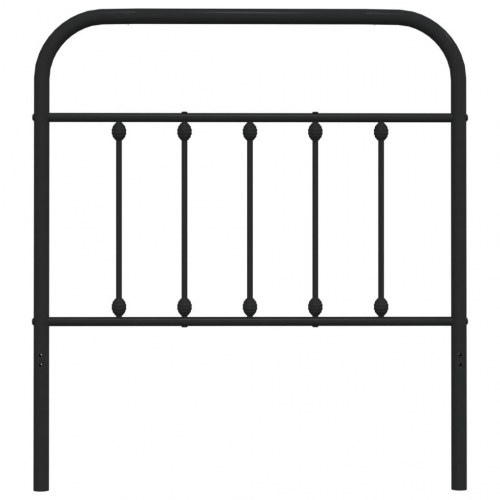 Sengegavl 80 cm metal sort