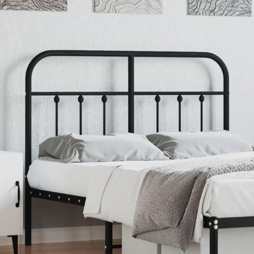 Sengegavl 120 cm metal sort