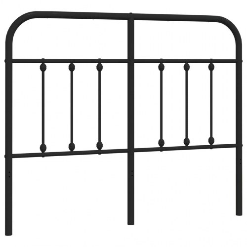Sengegavl 120 cm metal sort