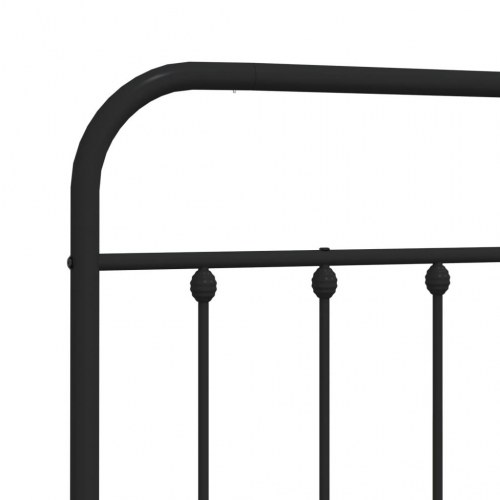 Sengegavl 120 cm metal sort