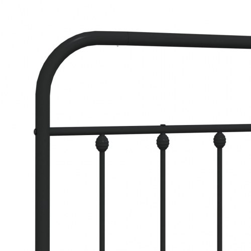 Sengegavl 107 cm metal sort
