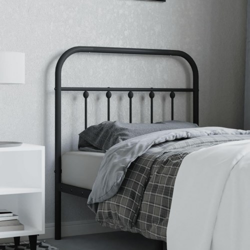 Sengegavl 90 cm metal sort