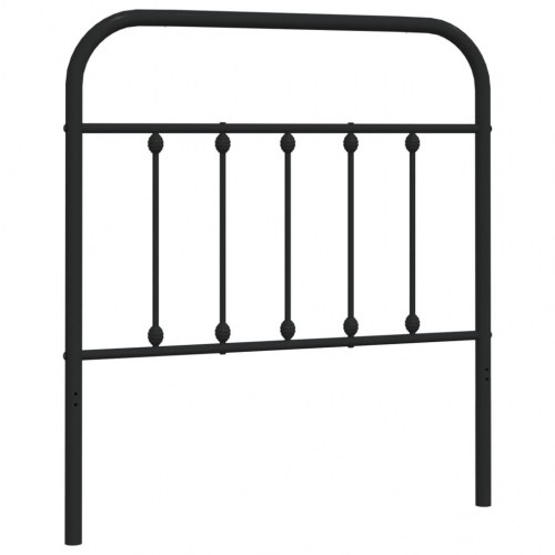 Sengegavl 90 cm metal sort