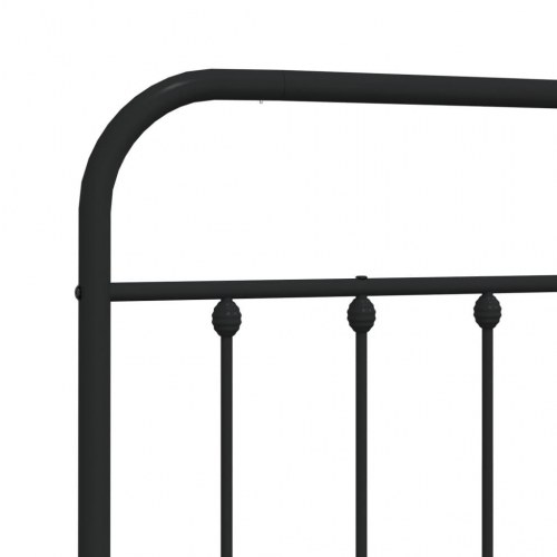 Sengegavl 90 cm metal sort