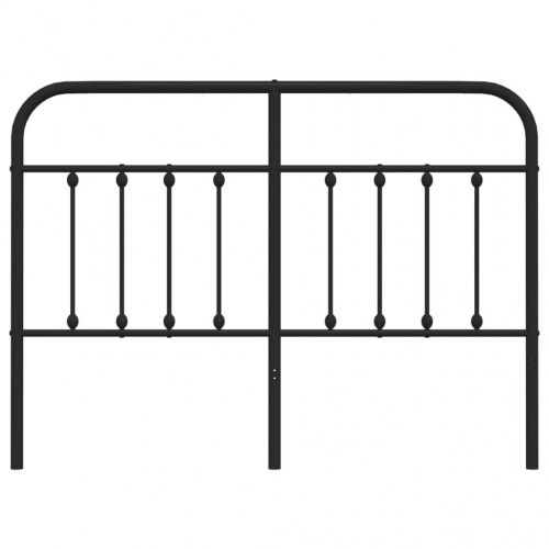 Sengegavl i metal 135 cm - sort