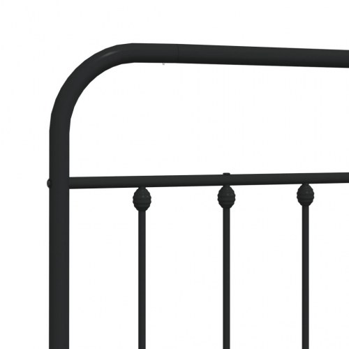 Sengegavl i metal 135 cm - sort