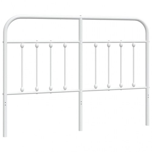 Sengegavl i metal 135 cm - hvid