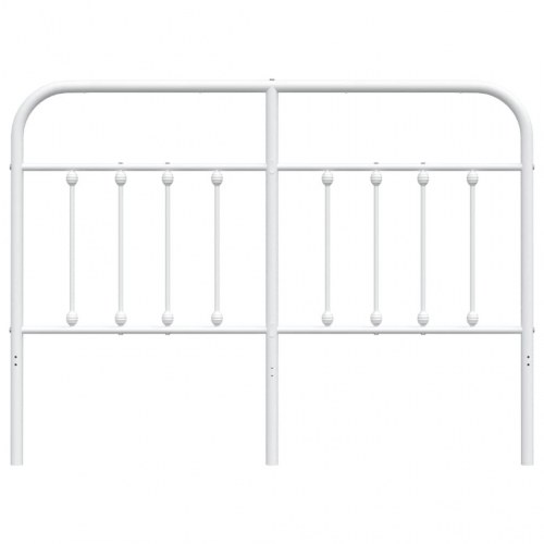 Sengegavl i metal 135 cm - hvid