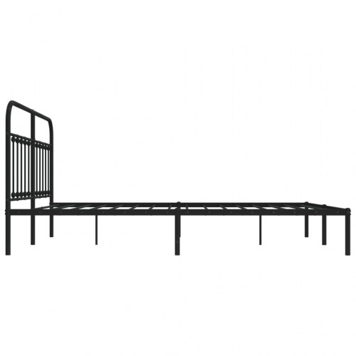 Sengeramme med sengegavl 180x200 cm metal sort