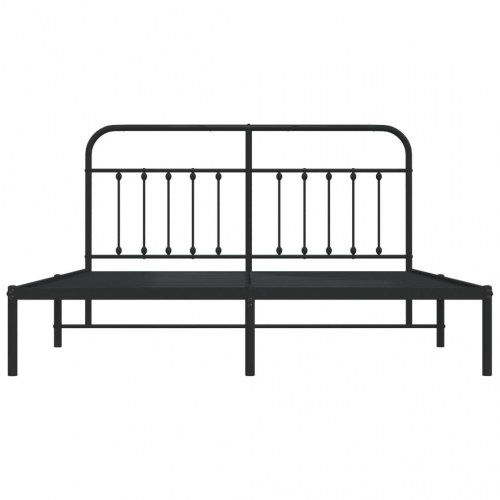 Sengeramme med sengegavl 183 x 213 cm - sort