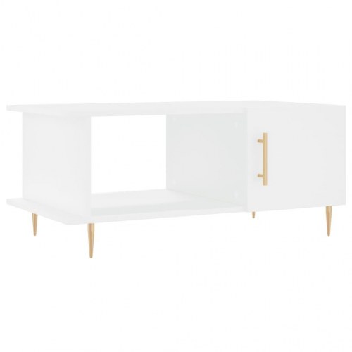 Sofabord 90x50x40 cm konstrueret træ hvid