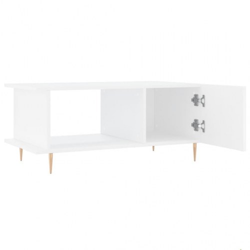 Sofabord 90x50x40 cm konstrueret træ hvid