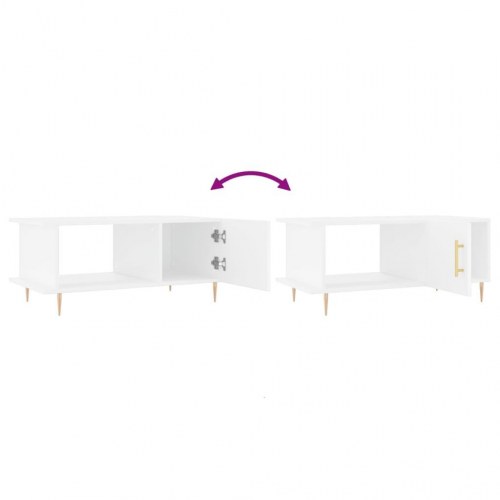 Sofabord 90x50x40 cm konstrueret træ hvid