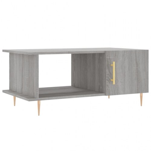 Sofabord 90x50x40 cm konstrueret træ grå sonoma-eg