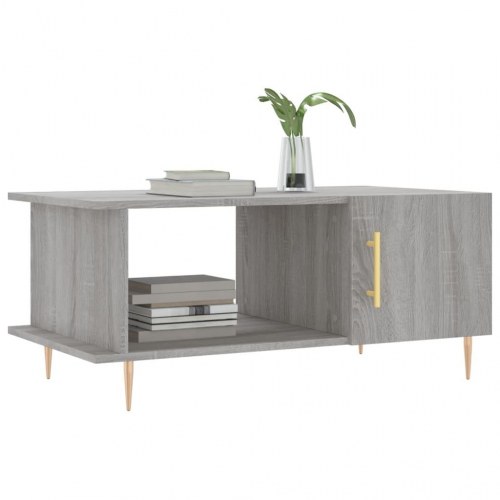 Sofabord 90x50x40 cm konstrueret træ grå sonoma-eg