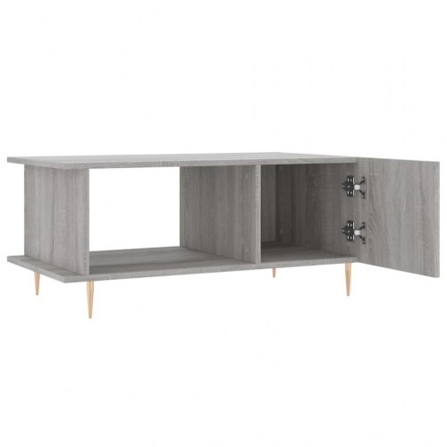 Sofabord 90x50x40 cm konstrueret træ grå sonoma-eg