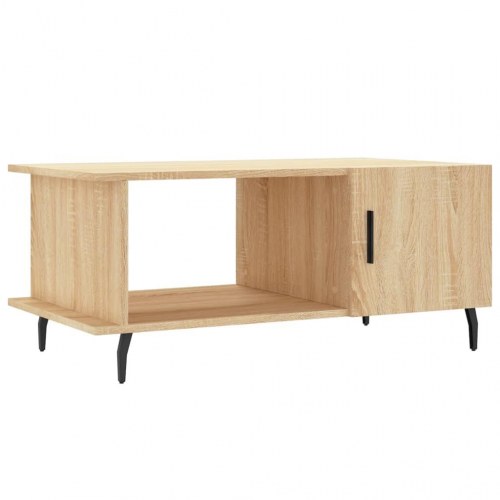 Sofabord 90x50x40 cm konstrueret træ sonoma-eg