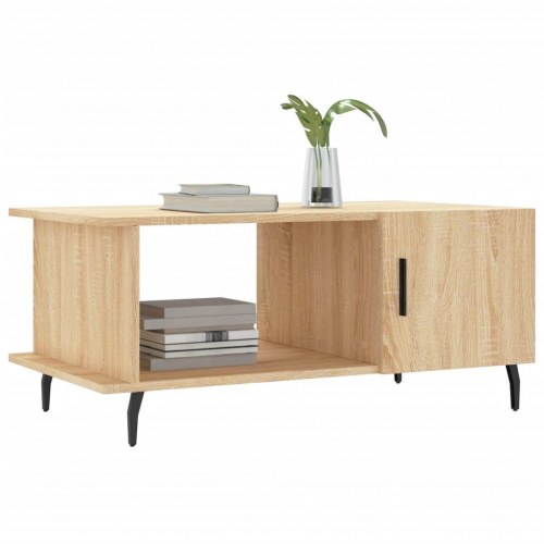 Sofabord 90x50x40 cm konstrueret træ sonoma-eg