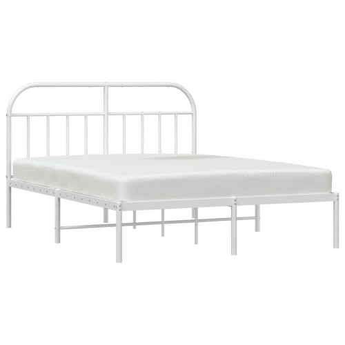Sengeramme med sengegavl 183 x 213 cm - hvid