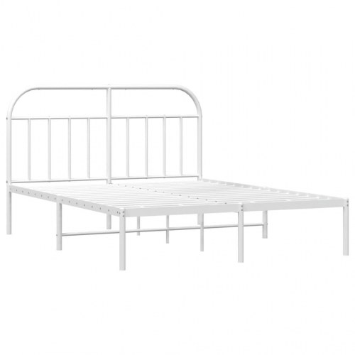 Sengeramme med sengegavl 183 x 213 cm - hvid