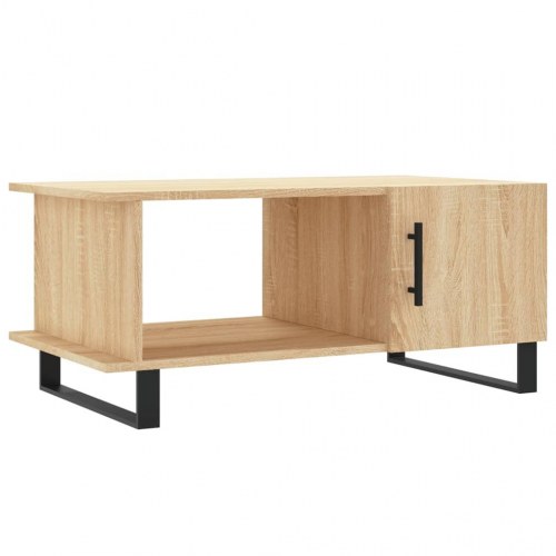 Sofabord 90x50x40 cm konstrueret træ sonoma-eg