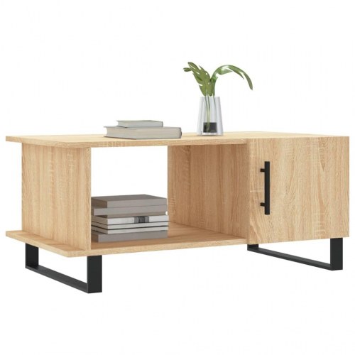 Sofabord 90x50x40 cm konstrueret træ sonoma-eg