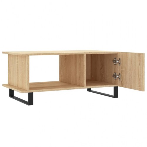 Sofabord 90x50x40 cm konstrueret træ sonoma-eg