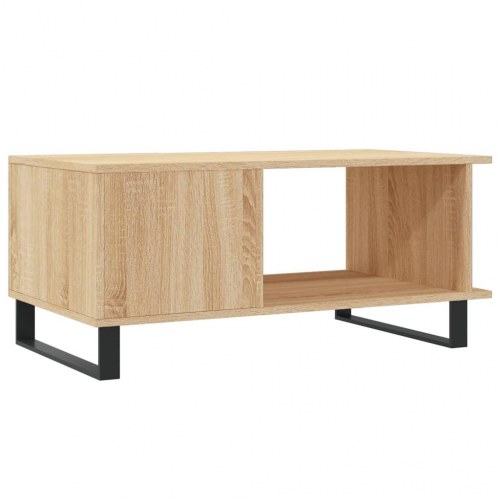 Sofabord 90x50x40 cm konstrueret træ sonoma-eg