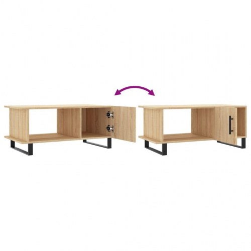Sofabord 90x50x40 cm konstrueret træ sonoma-eg
