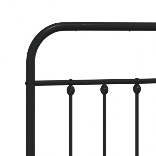 Sengeramme med sengegavl i metal 150 x 200 cm - sort
