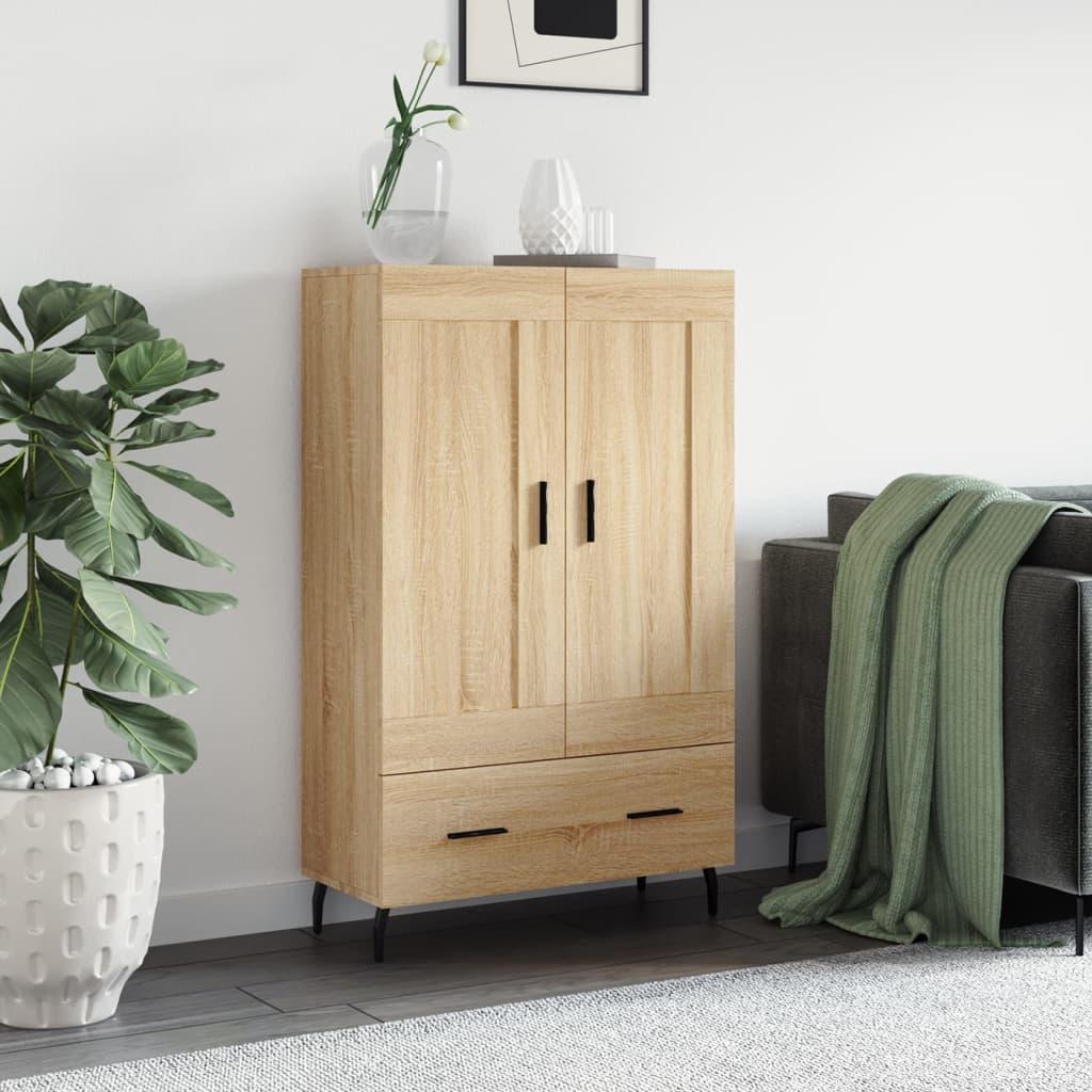 Skab med skuffer 69,5×31×115 cm - konstrueret træ i sonoma-eg