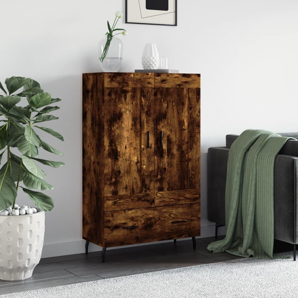Skab 69,5×31×115 cm i konstrueret træ - røget sonoma-eg
