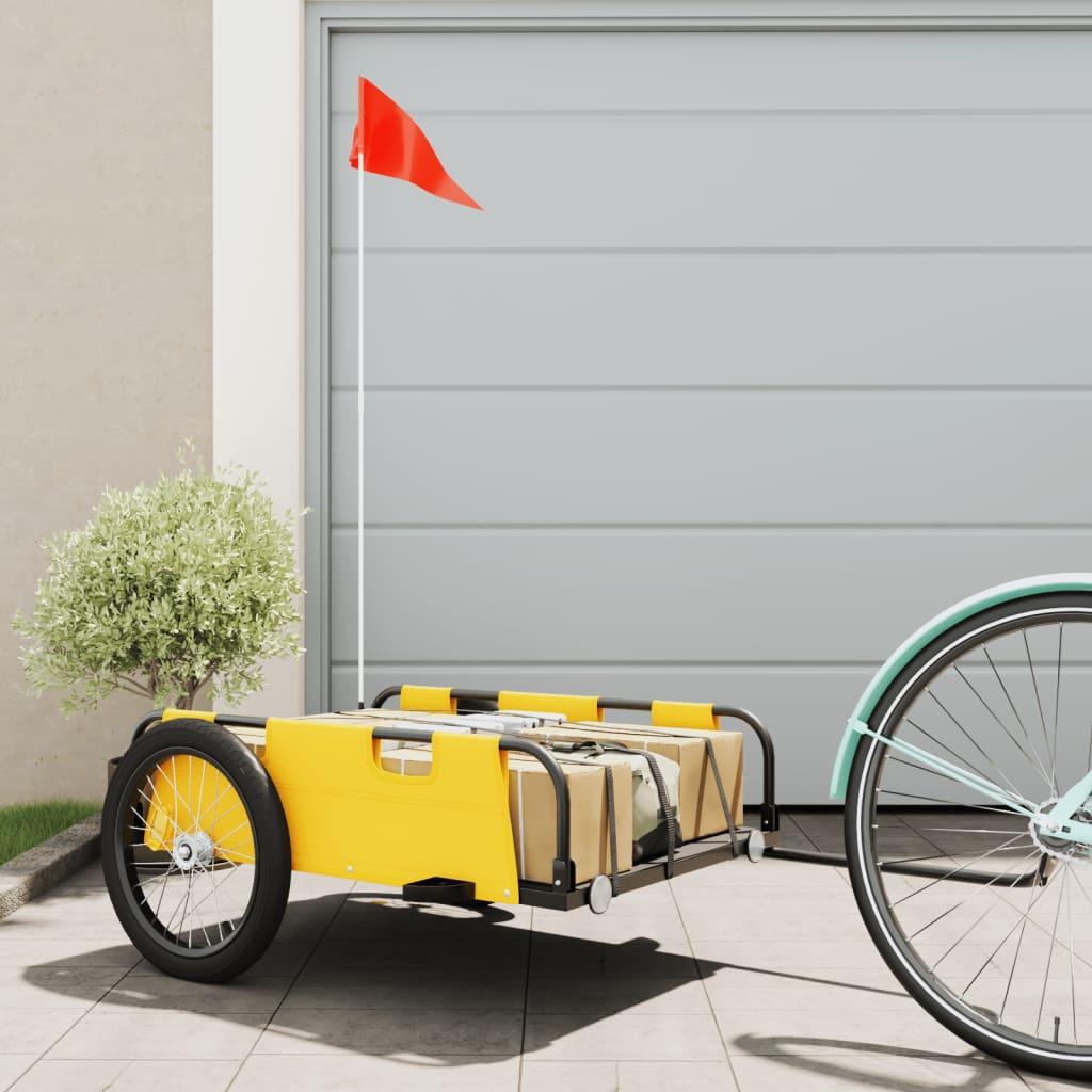 Cykelanhænger Oxfordstof Jern Gul