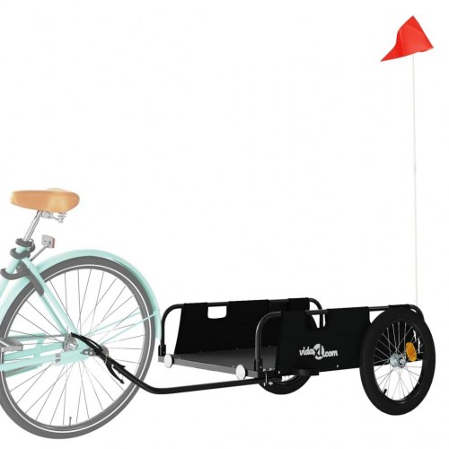 Cykeltrailer i oxfordstof og pulverlakeret jern - sort