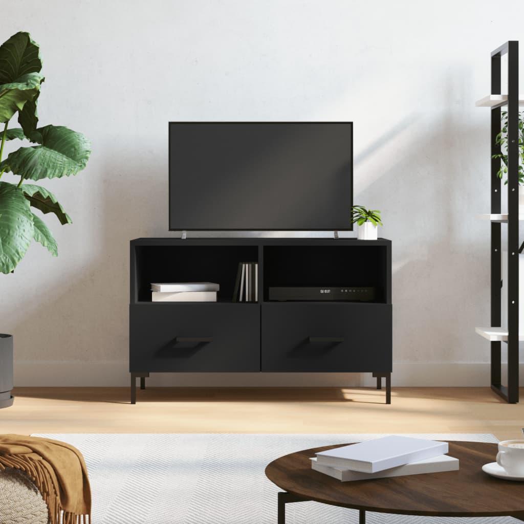 Bord 80x36x50 Konstrueret Træ Sort