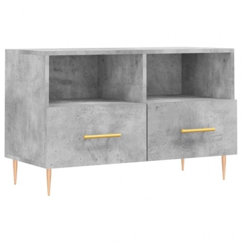 TV-bord i konstrueret træ - betongrå, 80 x 36 x 50 cm