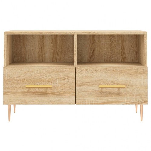 Tv-bord 80x36x50 cm konstrueret træ sonoma-eg