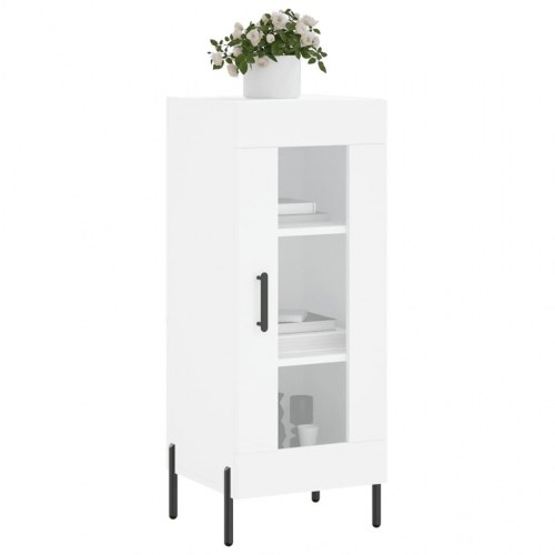 Skænk 34,5x34x90 cm konstrueret træ hvid