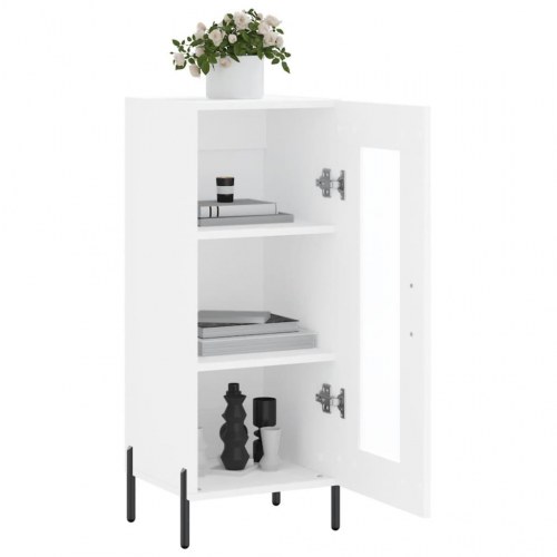 Skænk 34,5x34x90 cm konstrueret træ hvid